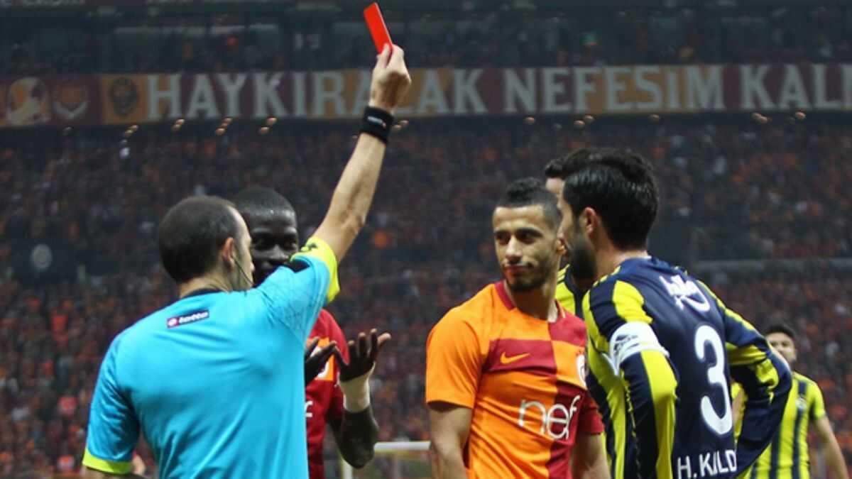 Galatasaray ile Fenerbahe arasndaki son 51 derbide tam 40 krmz kart kt