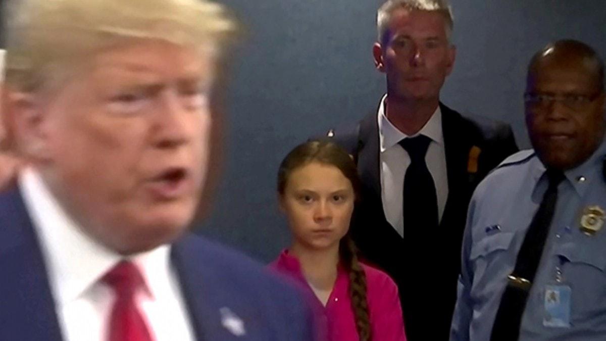 Greta Thunberg'in Trump'a bak olay oldu