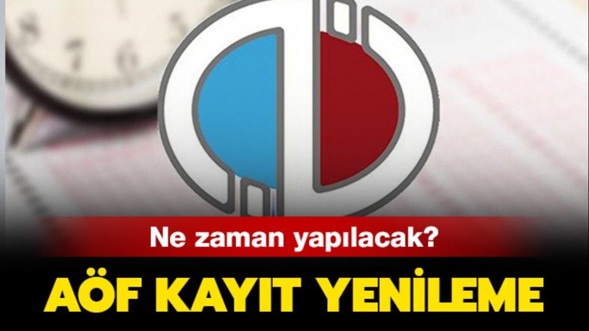 AF kayt yenileme tarihleri iin geri saym