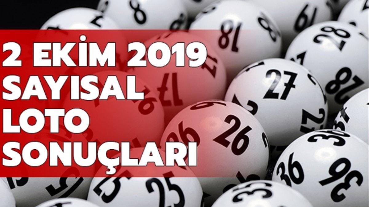 2 Ekim 2019 Saysal Loto sonular