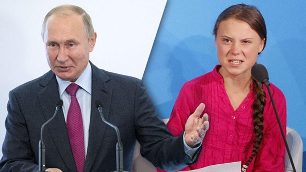 Putin, Greta Thunberg'e tepkili: Sanrm kimse kendisine bunu anlatmam