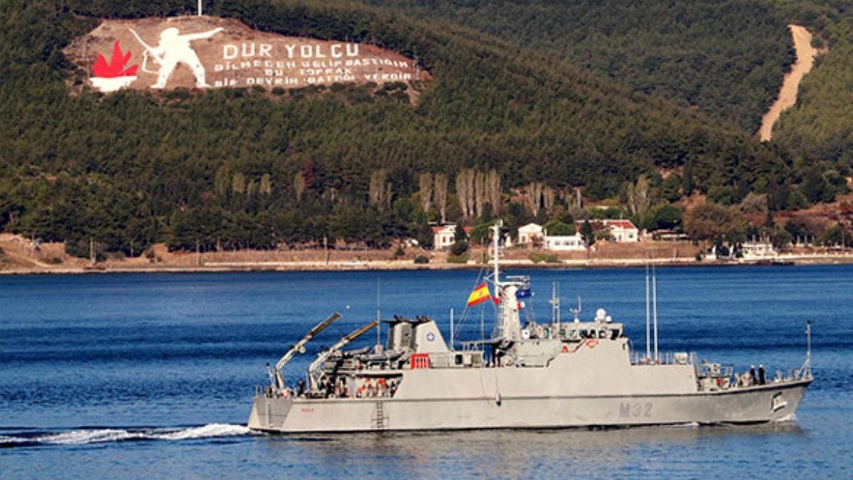 Tatbikat iin gelen NATO gemileri, anakkale Boaz'n hareketlendirdi 