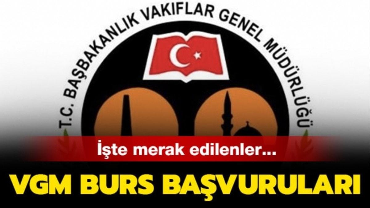 VGM burs bavurular devam ediyor