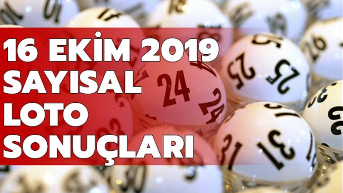 Saysal Loto sonular 16 Ekim 2019