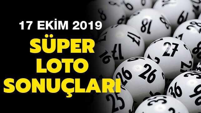 Süper Loto sonuçları 17 Ekim 2019