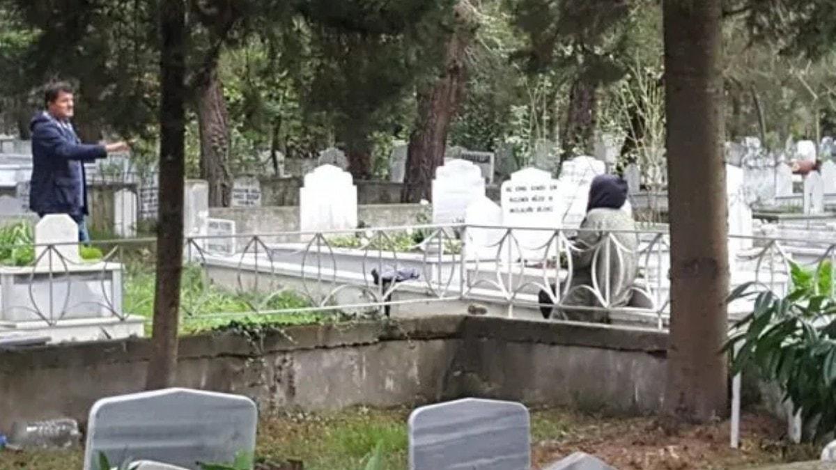 Olunun mezar banda fark edildi... Samsun'da yrekleri szlatan olay!
