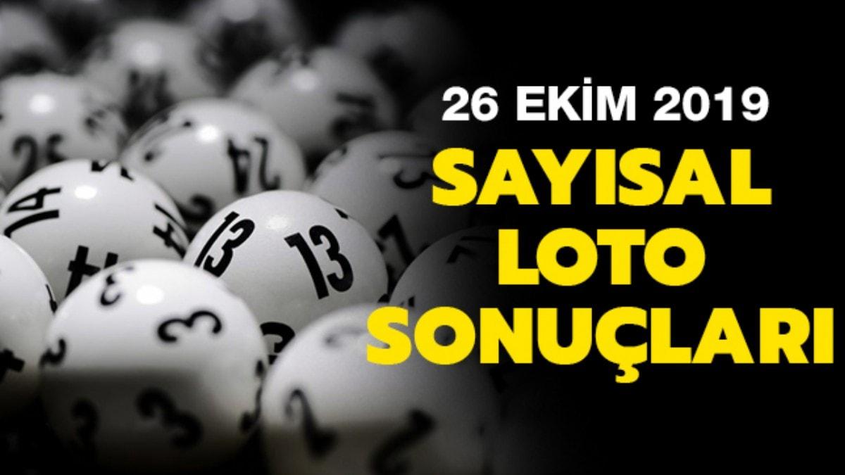 Saysal Loto 26 Ekim 2019 sonular 