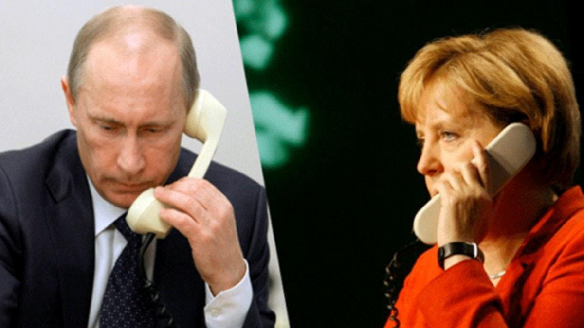 Putin ve Merkel telefonda Suriye'yi grt