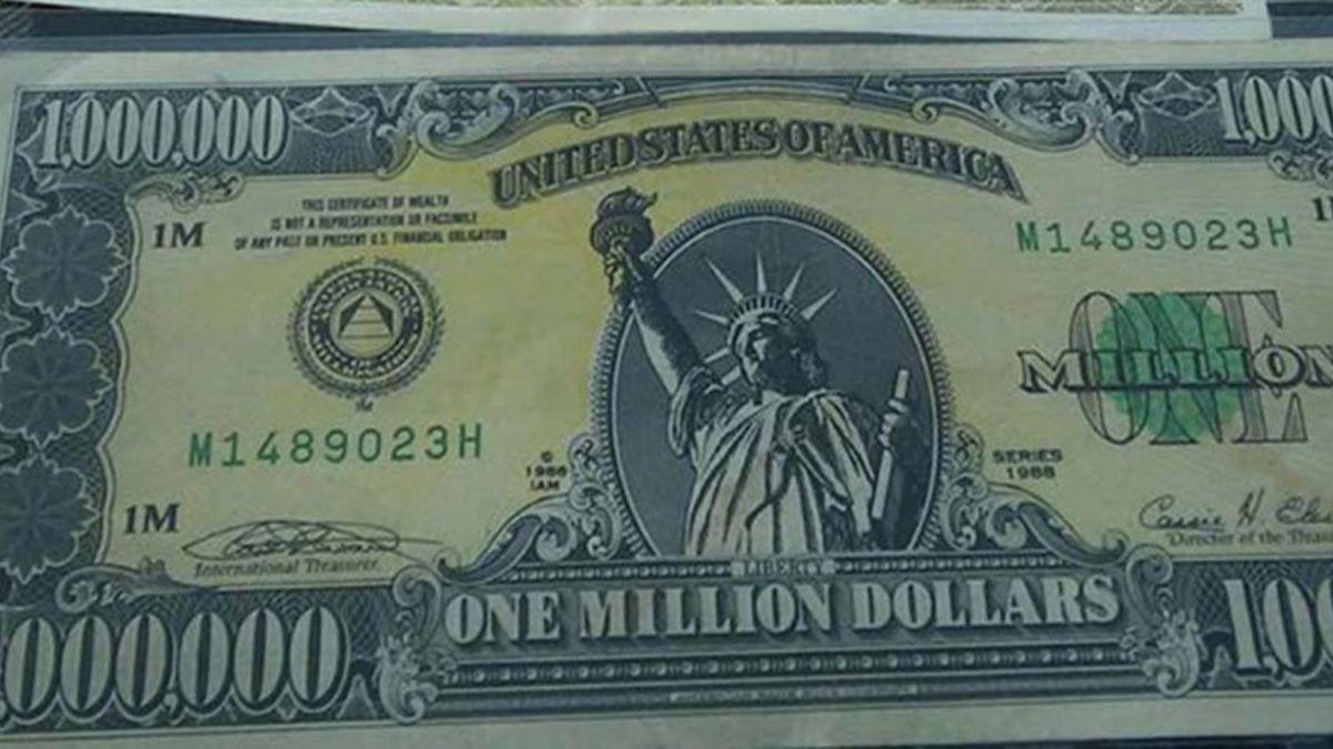 банкнота 1000000 долларов сша