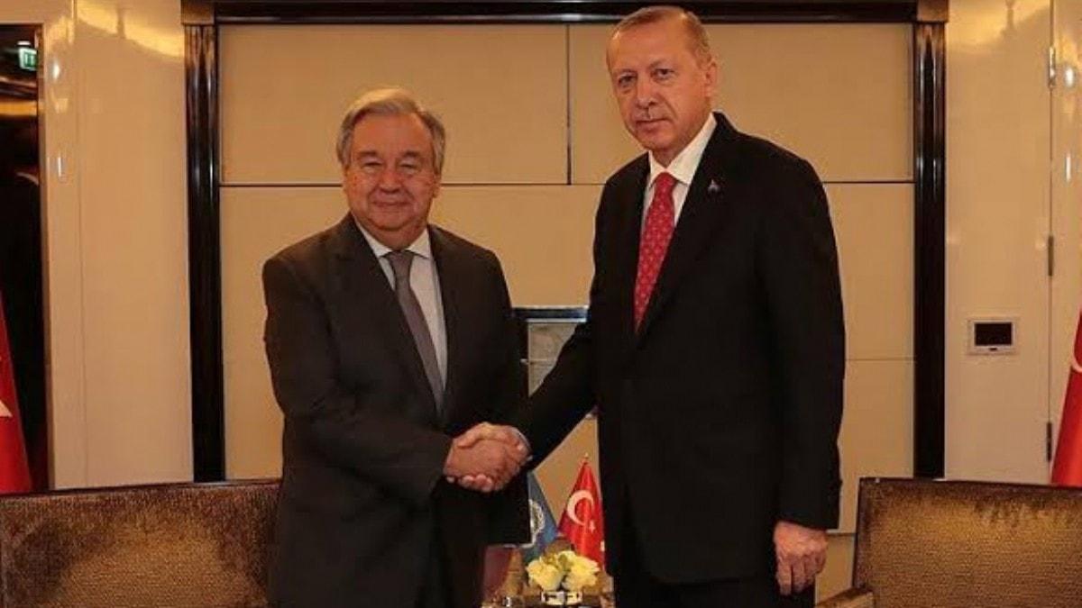 Başkan Erdoğan, BM Genel Sekreteri Guterres'i kabul etti