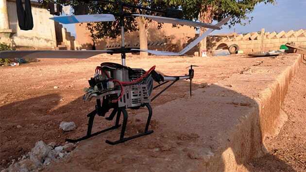 Suriye Milli Ordusu Ayn İsa kırsalında drone helikopter düşürdü