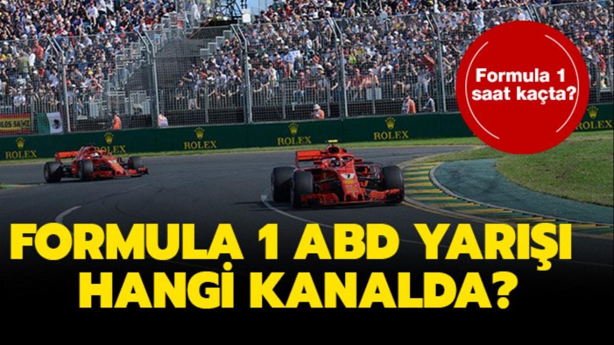 Formula 1 hangi kanalda" Formula 1 ABD yar saat kata"