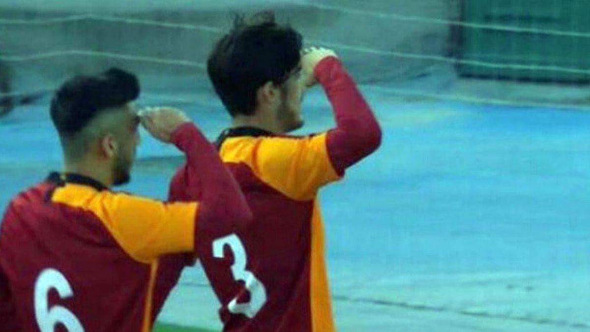 Galatasaray'n gen yldz Sleyman Lu, Real Madrid'e att gol asker selamyla kutlad