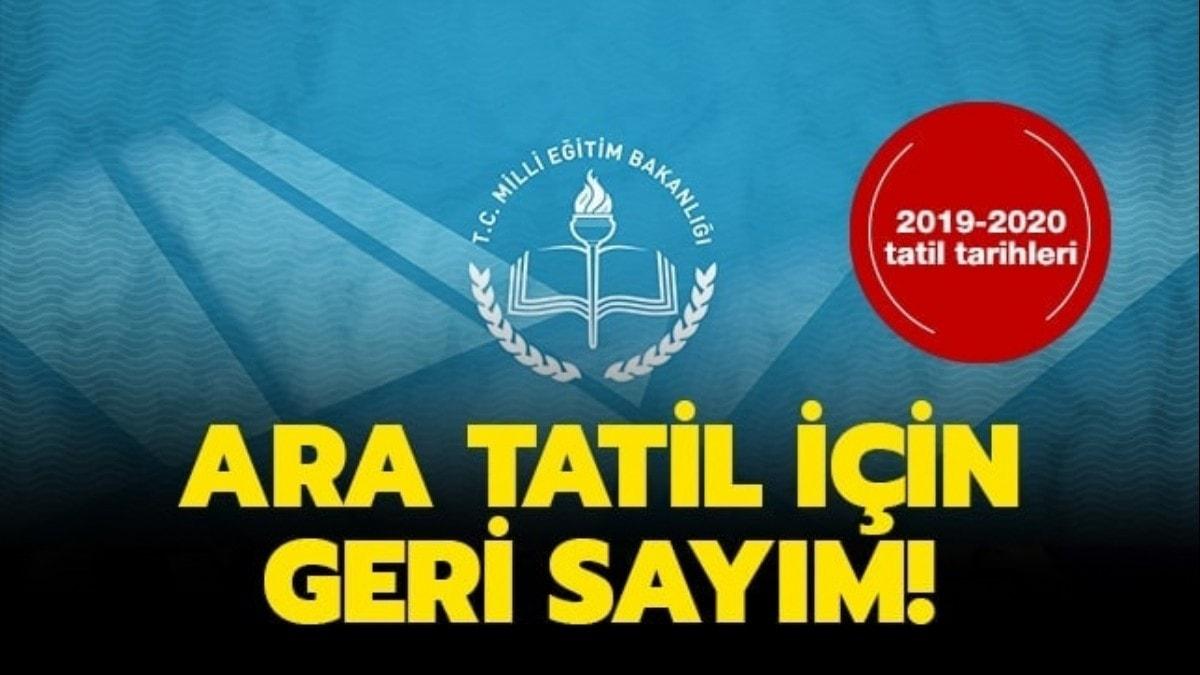 Ara tatil tarihleri ne zaman"