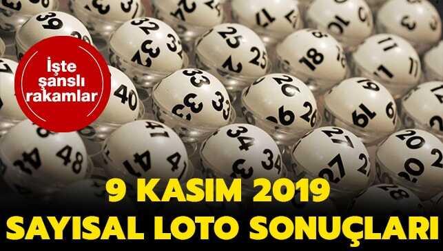 Sayısal Loto çekiliş sonuçları 9 Kasım 2019
