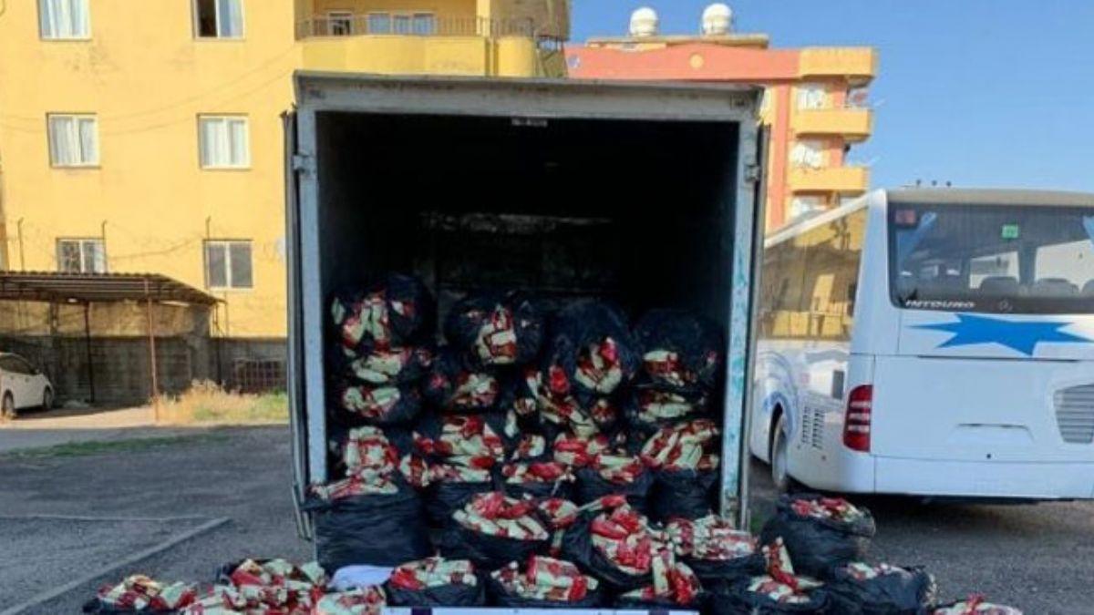 Cizre'de 1,5 ton kaak ay ele geirildi