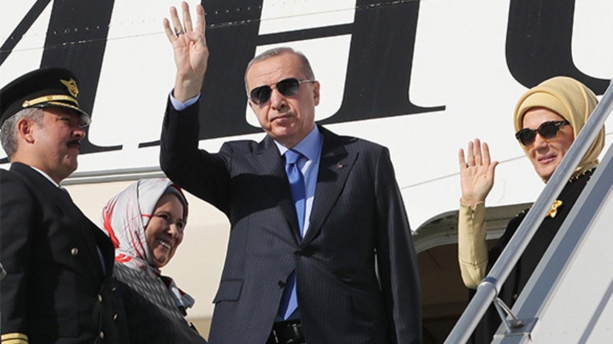 Cumhurbakan Erdoan ABD'ye gitti