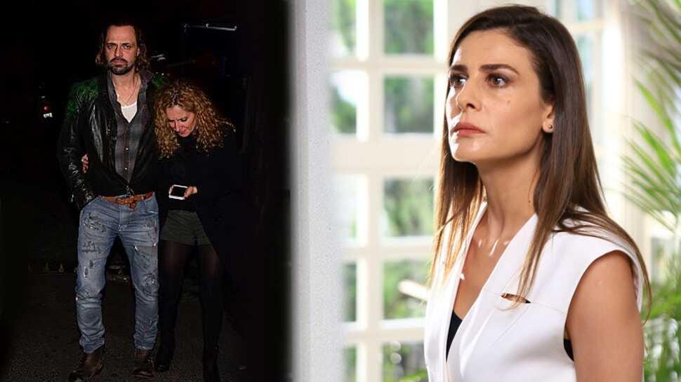 Oyuncu Ebru Özkan'ın eşi Ertan Saban sarışın bir güzelle fena yakalandı!