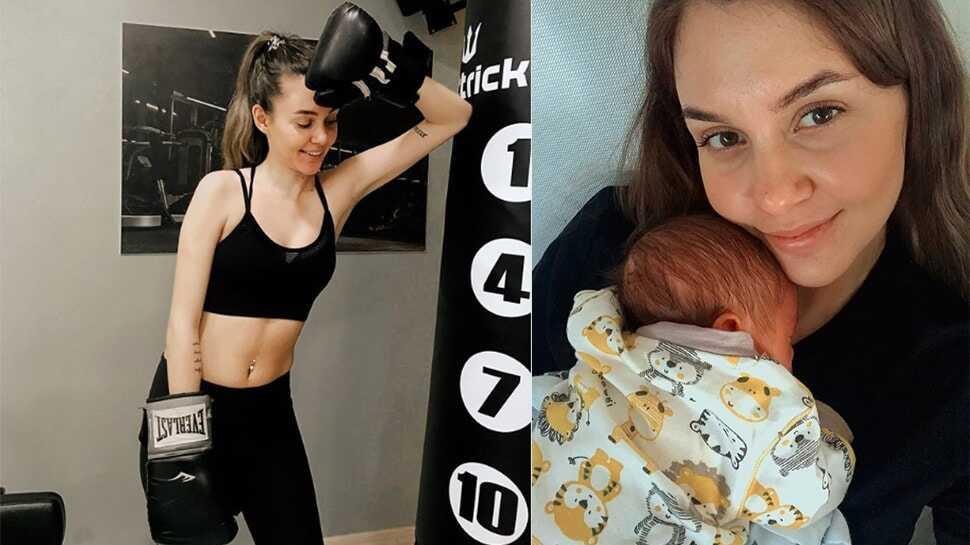 Doğum kilolarından kurtulan Berfu Yenenler'in fit hali dikkat çekti