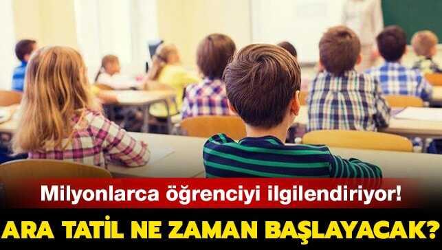 İşte ara tatil tarihleri