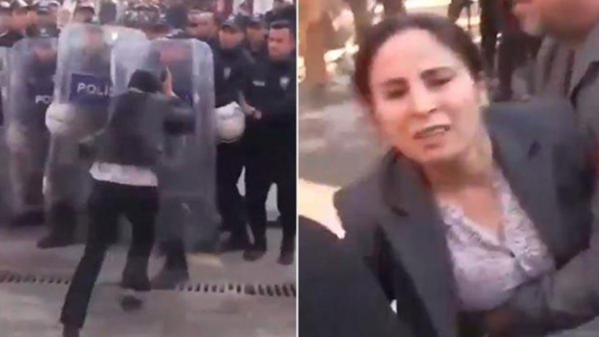 Polis kalkanna kafa atan HDP'li vekil baygnlk geirdi