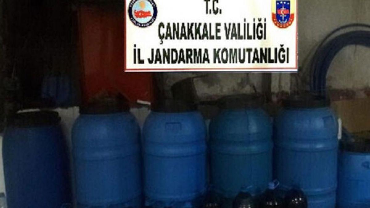 anakkale'de 7 bin 540 litre sahte arap ele geirildi