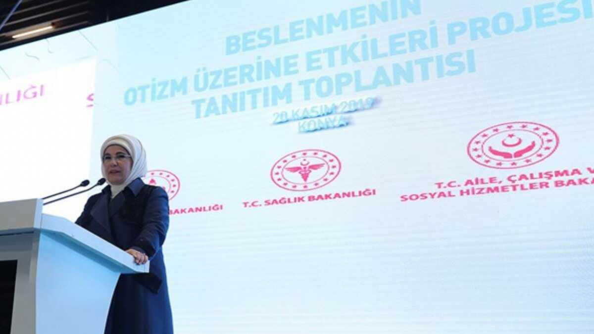 Emine Erdoan: Aratrmalar doru beslenmenin otizmin belirtilerini hafiflettiini gsteriyor