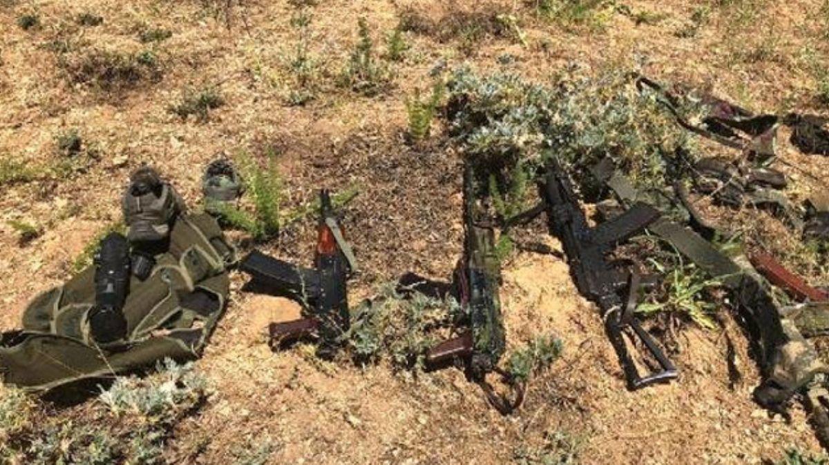Hakkari'de PKK'ya ait silah ve mhimmat ele geirildi