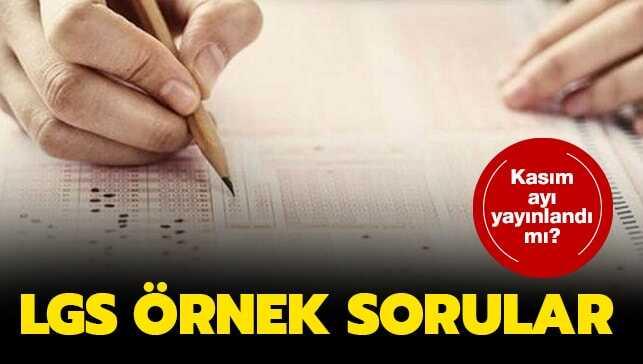 Öğrencilerin gözü LGS örnek sorularda!