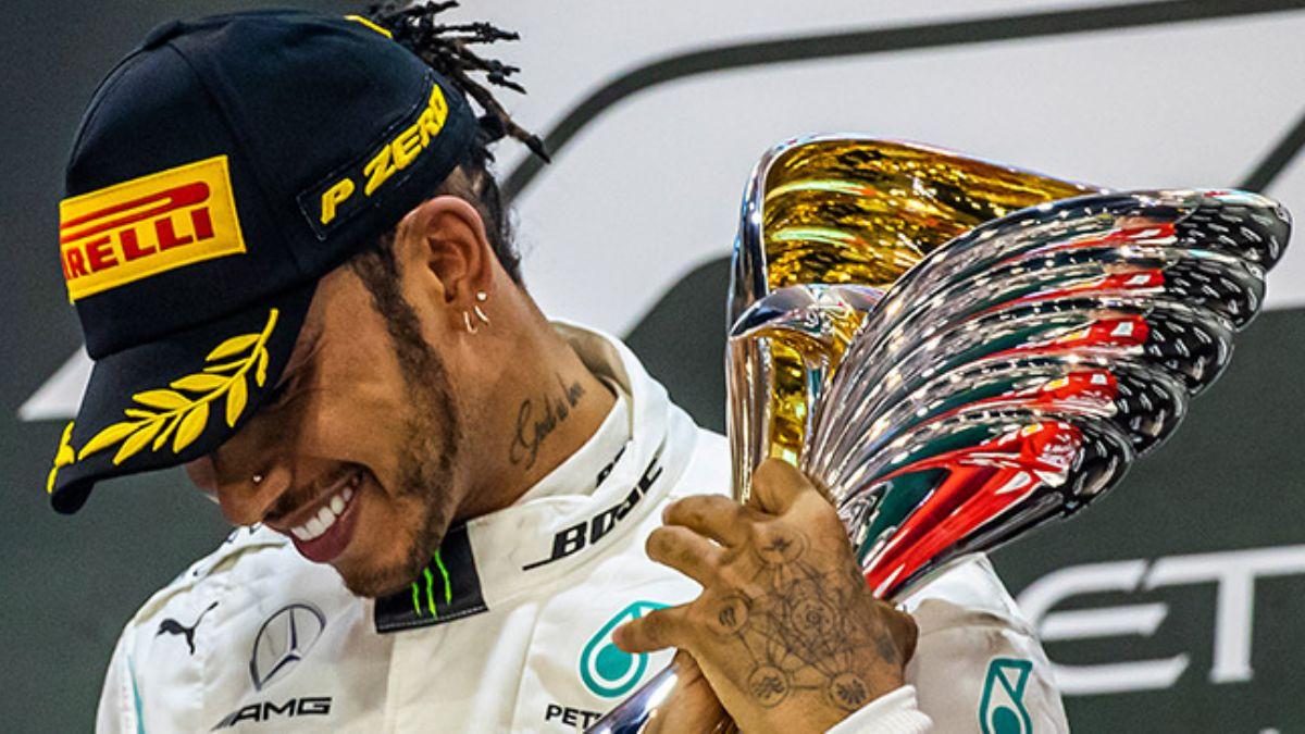 Sezonun son yarn Lewis Hamilton kazand