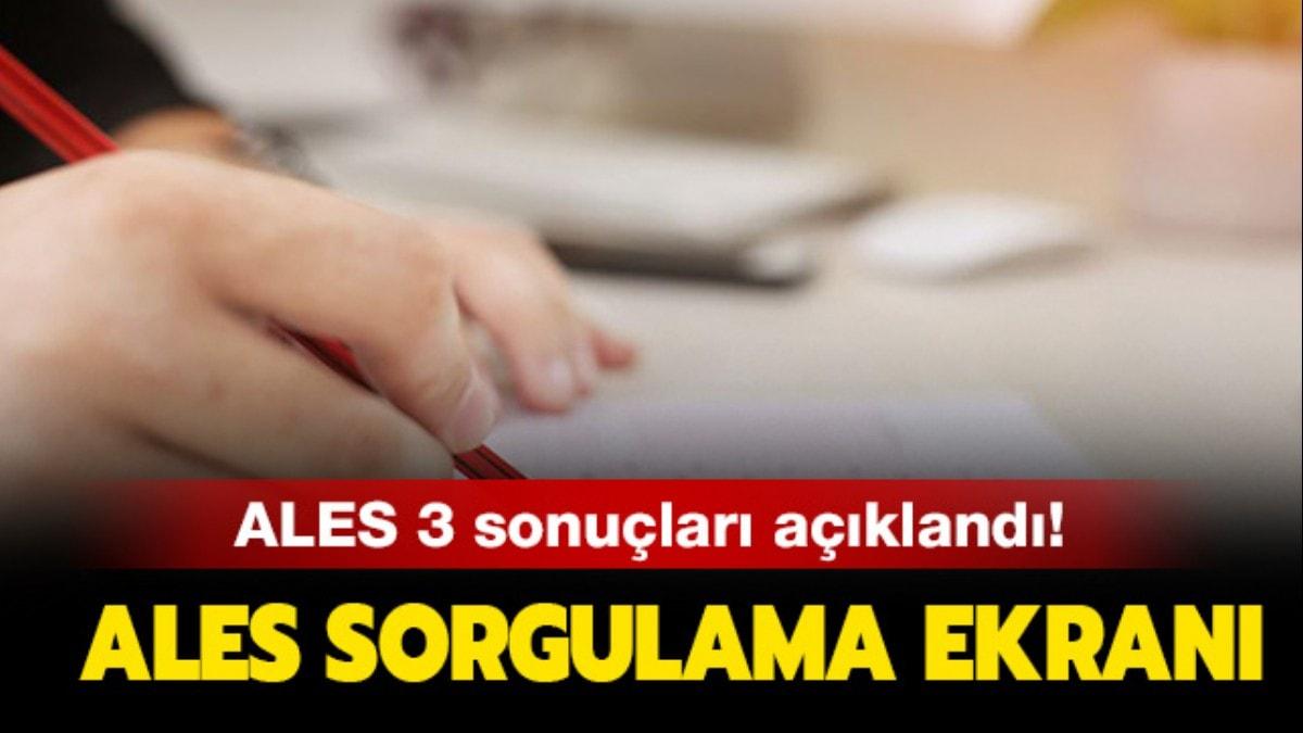 SYM ALES 3 sonular sorgulama sayfas haberimizde..  ALES sonular akland! 