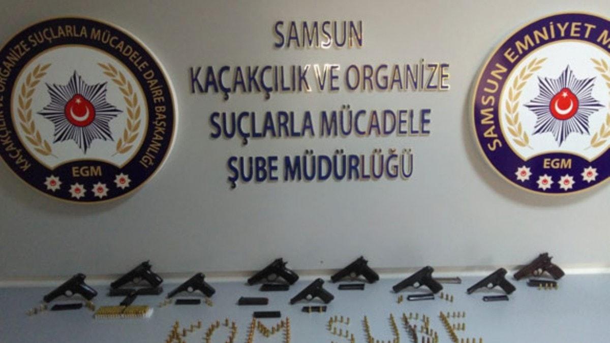 Samsun merkezli 3 ilde silah kaaklarna operasyon