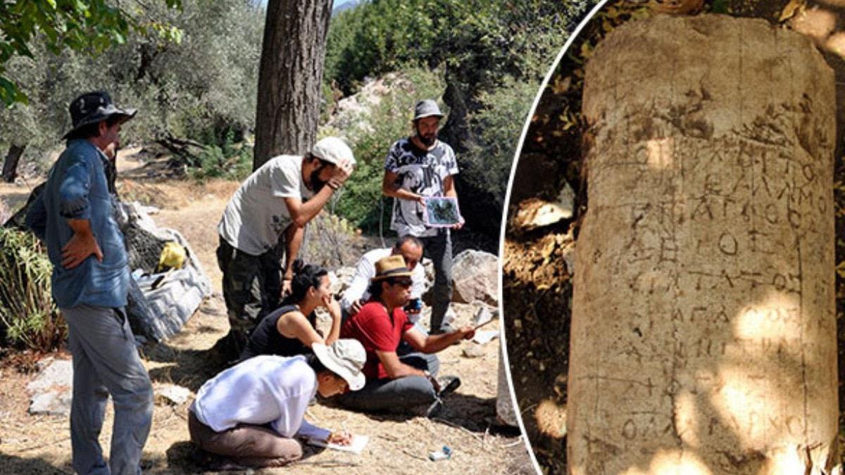 Mula'da antik kent yaknlarnda yaztlar bulundu
