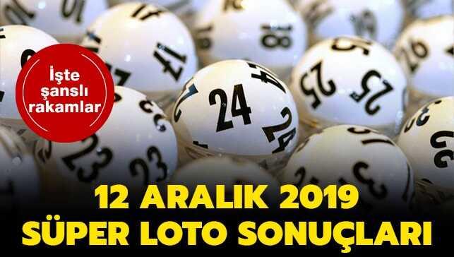 Süper Loto sonuçları 12 Aralık 2019