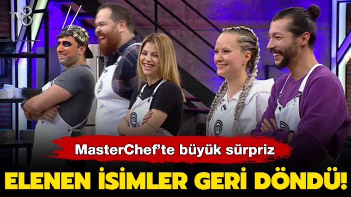 MasterChef izleyicilerine byk srpriz! Elenen isimler yarmaya geri dnd