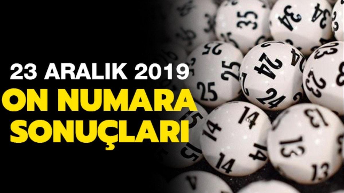 On Numara sonular 23 Aralk 2019 