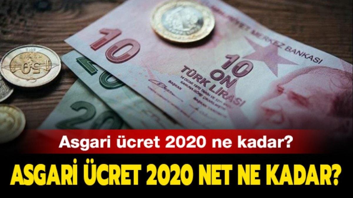 2020 Asgari cret net brt miktarlar belli oldu! Asgari cret 2020 net ne kadar oldu"