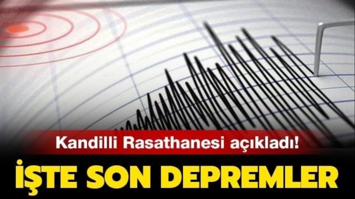 Elaz'da deprem oldu!