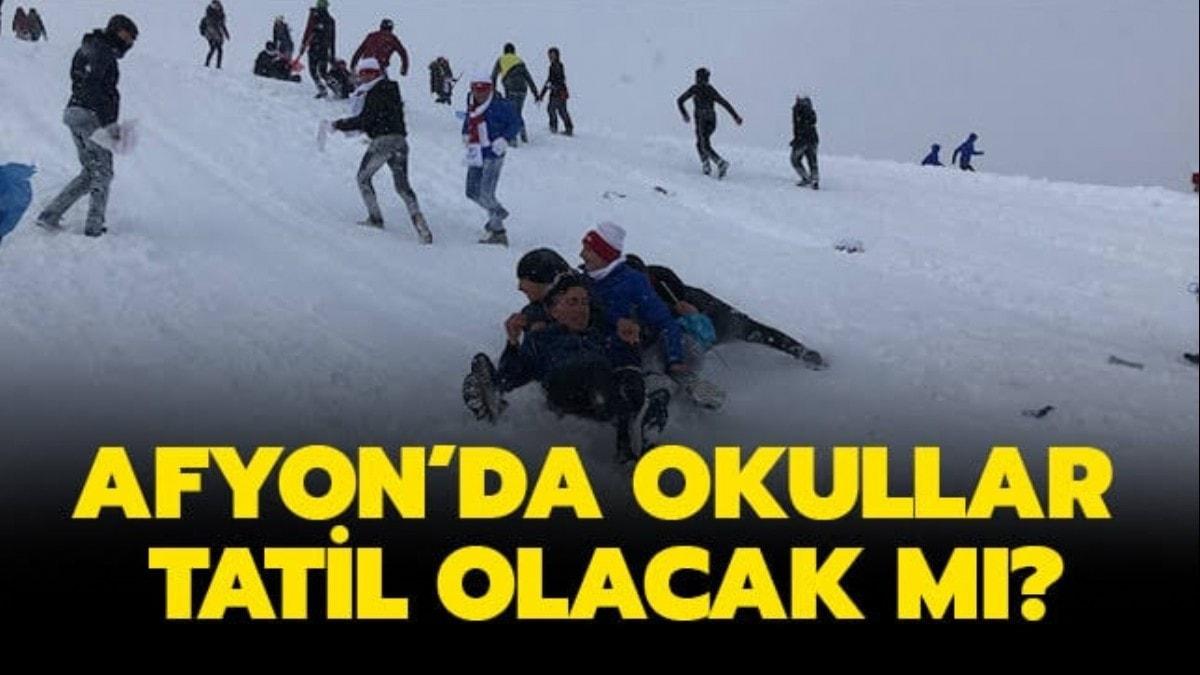 Afyon'da ya balad! Peki okullar tatil oldu mu"