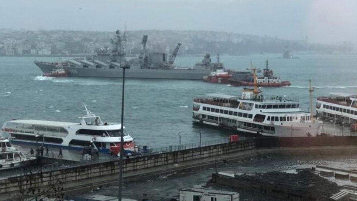  Rus sava gemisi, stanbul Boaz'nda kyya srklendi