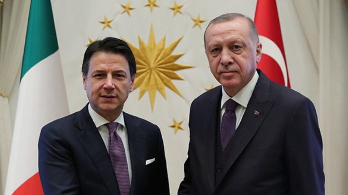 Bakan Erdoan'dan Klliye'de talya Babakan Giuseppe Conte ile nemli grme