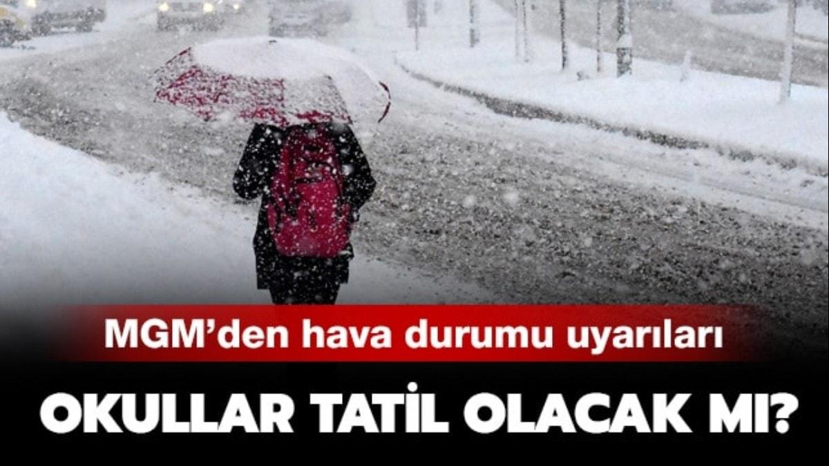 Konya, Karaman, Nide'de okullar tatil mi" 17 Ocak'ta kar tatili var m" 