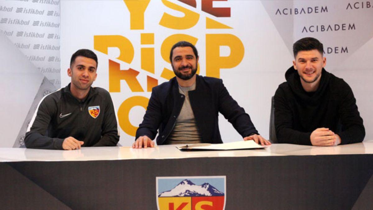 Kayserispor'da Emre Tademir ve Sapunaru iin imza treni dzenlendi