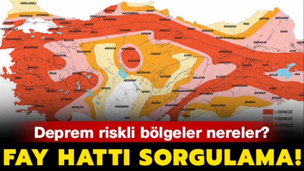 Türkiye deprem ve fay hatları haritası haberimizde!