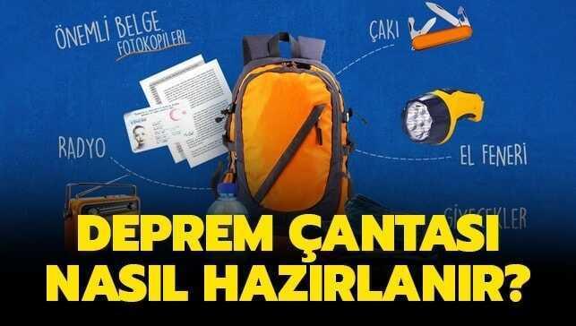 AFAD deprem çantası nasıl hazırlanır" Deprem çantasında neler olmalı"