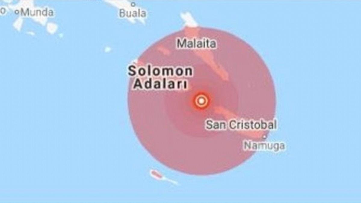 Solomon Adalar'nda 6,3 byklnde deprem