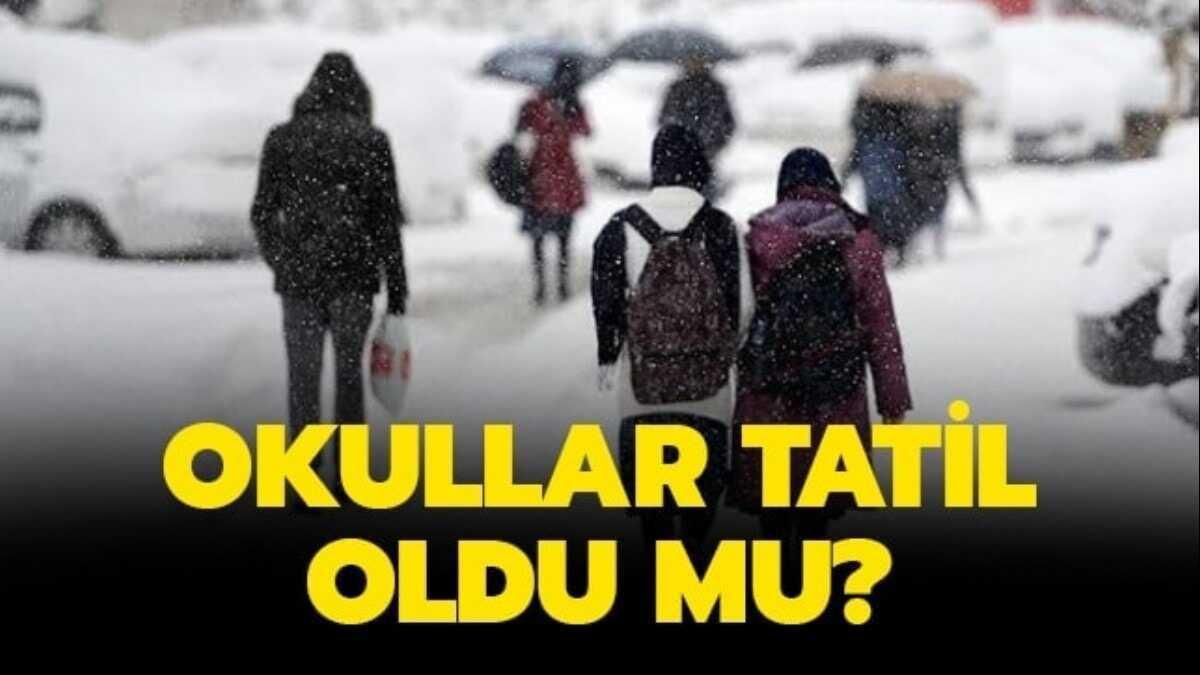 5 ubat'ta baz illerde okullar tatil oldu