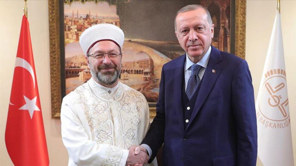 Bakan Erdoan'dan Diyanet leri Bakan Erba'a ziyaret