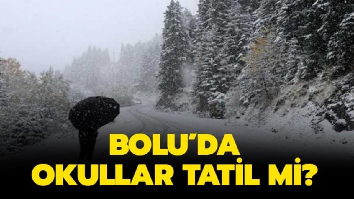 Bolu'da okullar tatil mi" 10 ubat Bolu'da kar tatili var m" Bolu Valilii aklamas