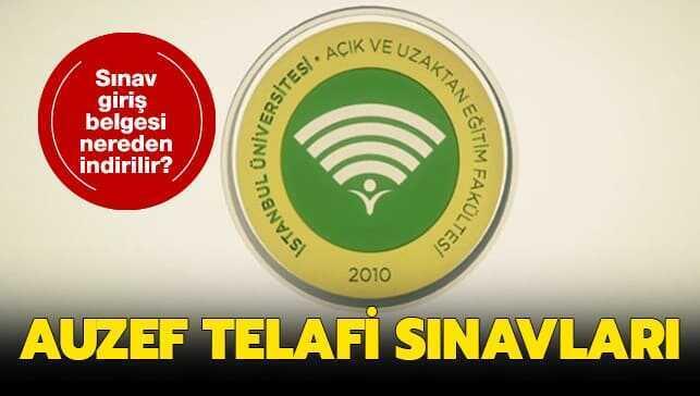 AUZEF sınav giriş yerleri indirme ekranı